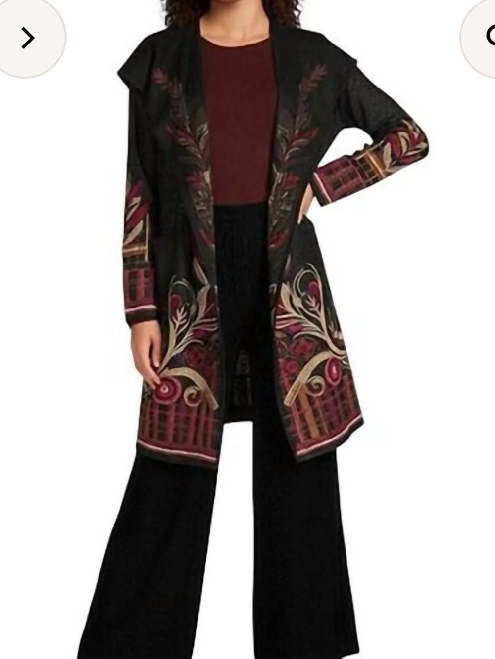 NWT Johnny Was Biya Metallic Duster Sz Large | Johnny Was Women Top - - Picture 2 of 10